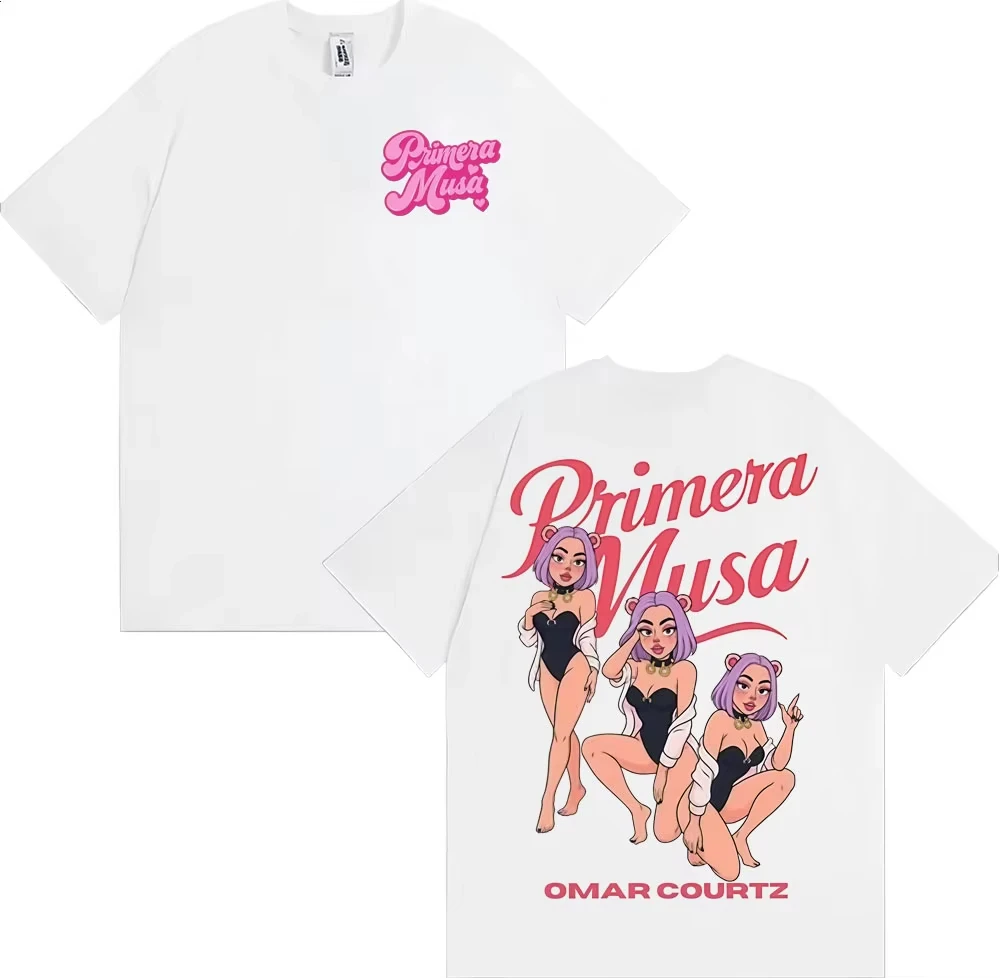 ريترو الهيب هوب شارع العليا تي شيرت عمر كورتز بريميرا موسى جولة حول العالم 2025 الجرافيك تي شيرت الرجال النساء الصيف بلايز القطن تي شيرت