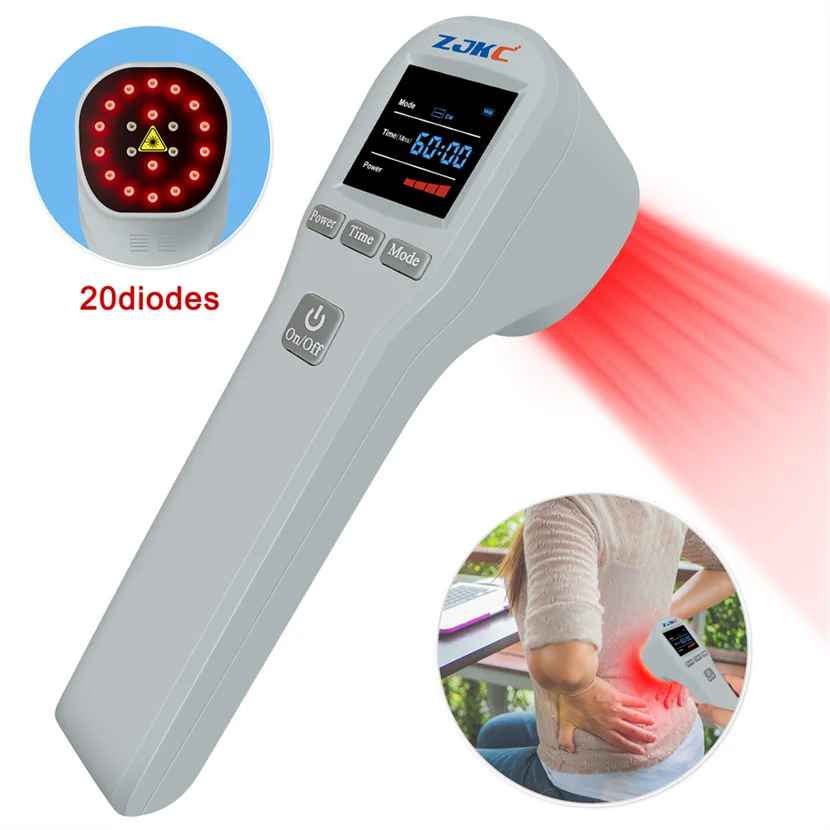 

ZJKC Handheld Laser Treatment for Frozen Shoulder Low Level Laser Therapy for Joint Pain Relief Low Frequency Muscle Massager