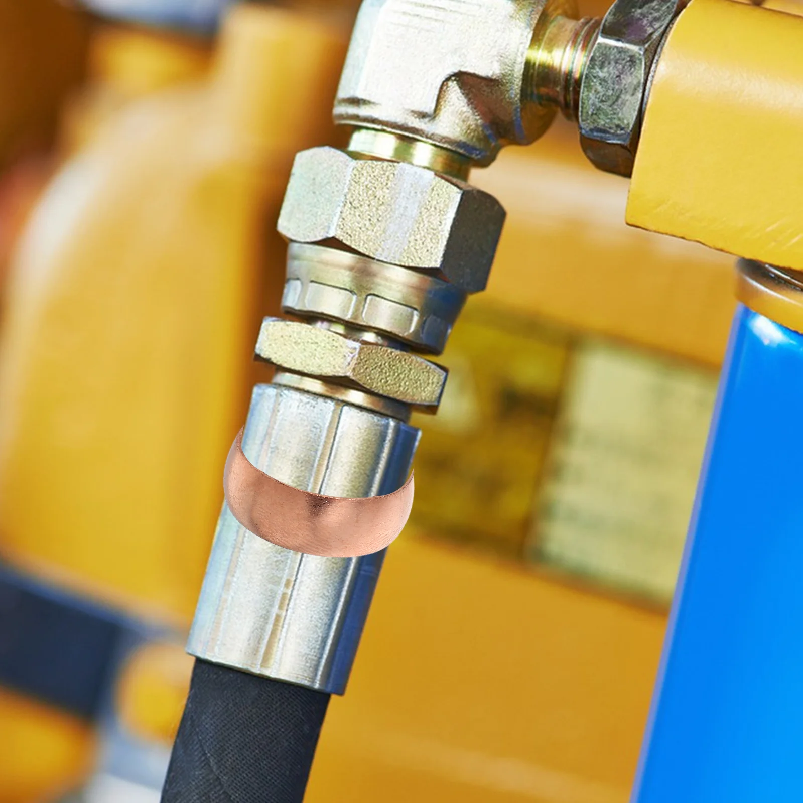 

10Pcs Copper Crimp Rings Exceptional Sealing Performance Long Term Use Industrial Equipment Automotive Manufacturing