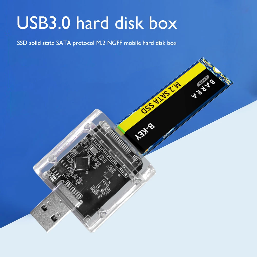 M2 SSD Case SATA Chassis High-speed USB 3.0 Adapter 5Gbps Gen 1 SSD Disk Box