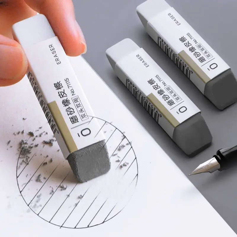 10Pcs No‑Trace Matte Erasers, Dual‑Head Eraser for Pencil & Pen, Clean Smudge‑Free Eraser Stationery Supplies