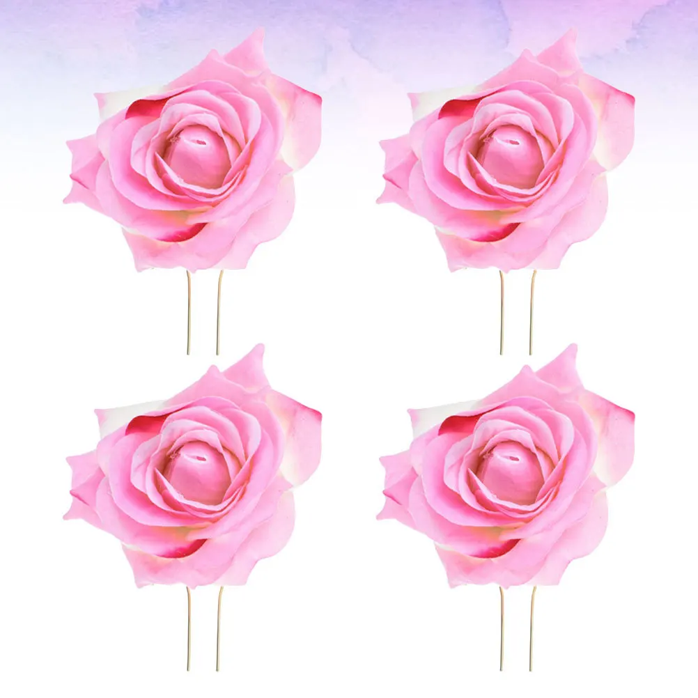 

4Pcs Rose Flower Hair Clips Elegant Shaped Hairpins Hawaii Party Hair Accessories Women Girls Hawaii Hairpin