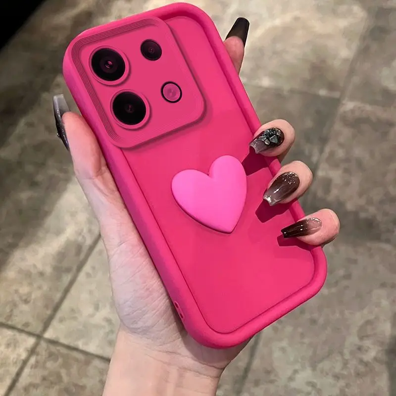 Note11 S 12s Cute Love Heart Silicone Case For Xiaomi Redmi Note 11 12 Pro 4g Plus 5g Matte Back Cover On Redmi Note 11S 12pro