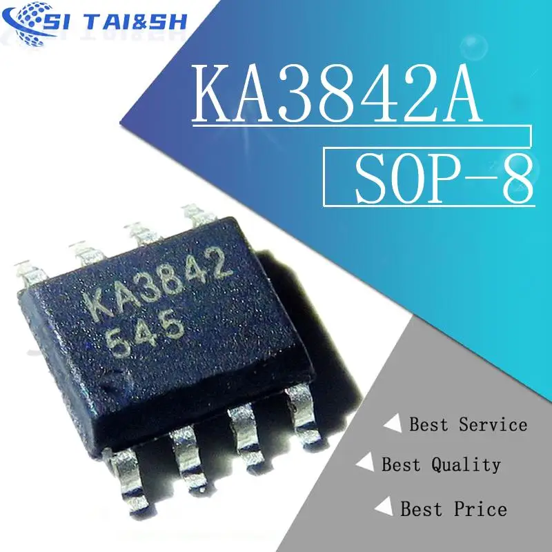 10PCS KA3842 KA3842A UC3842AN 3842  SOP-8