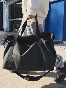 Handheld travel bag, large capacity sports and fitness bag, lightweight storage luggage bag, one shoulder crossbody travel bag