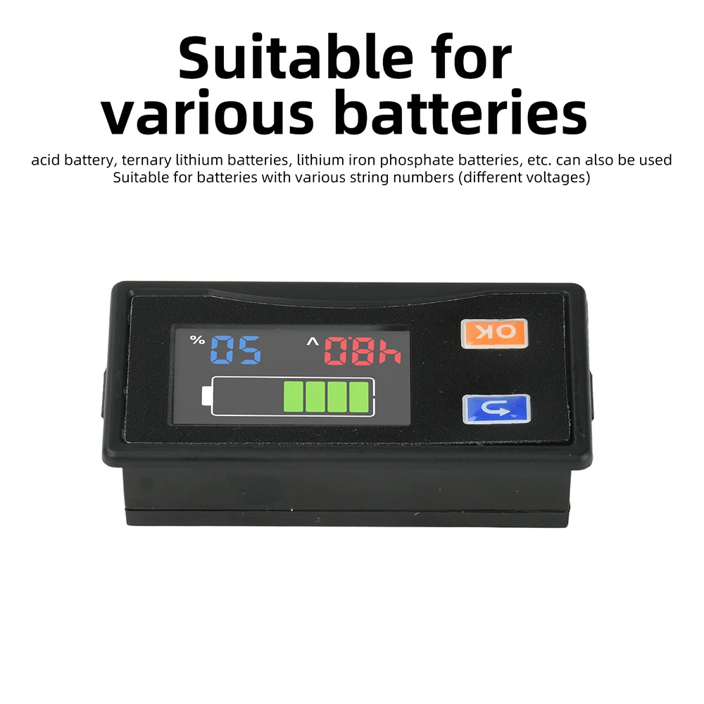 [QV61] DC 9-120V LCD Digitaler Spannungs- und Batteriestandsmesser Universeller Batteriestandsanzeiger für verschiedene Batterietypen – Detail 10