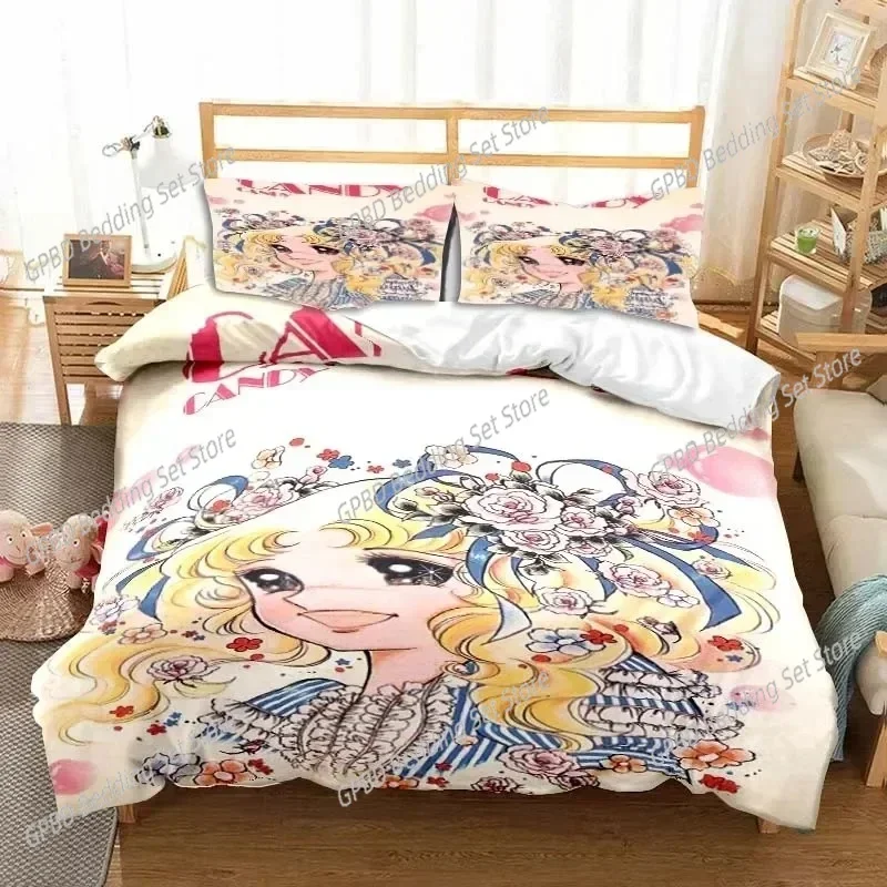 

Manga Candy Candy Comfortable Duvet Quilt Cover Pillowcase Bedding Set Children Bedroom Decoration Home Textile