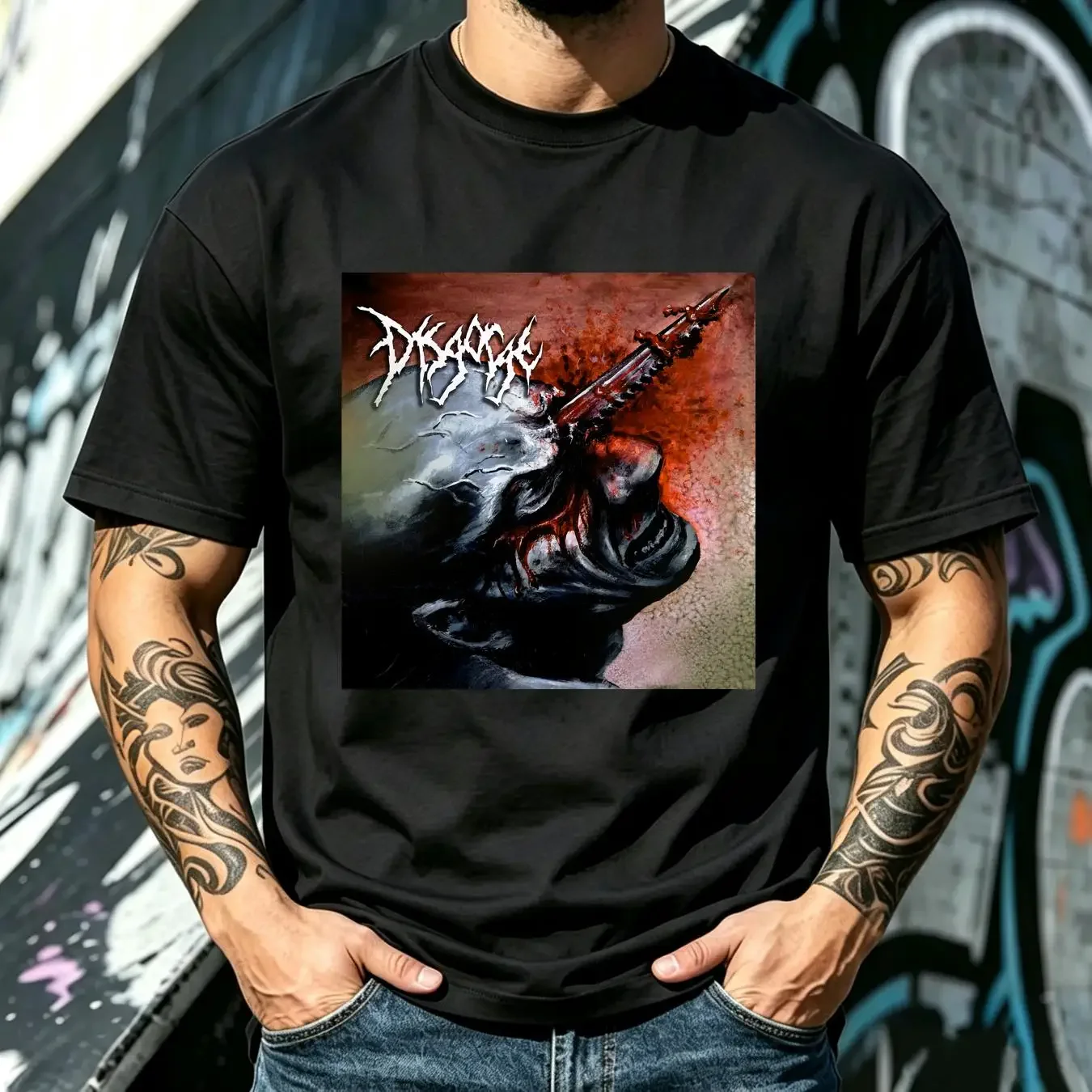 washed T Shirt Original Rare Vintage 00s Disgorge Cranial Impalement Brutal Death Metal vintage Washed graphic designer clothes