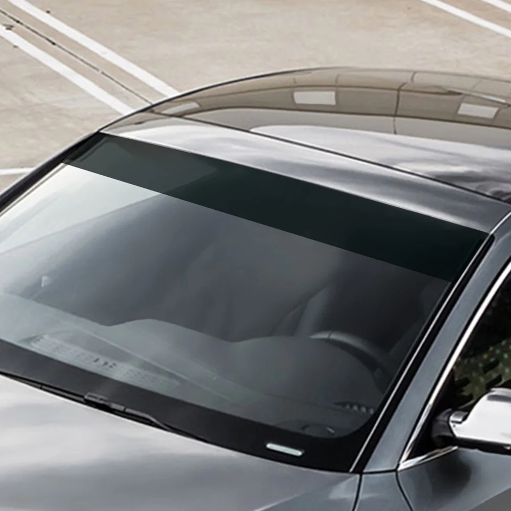 Película Solar Anti-UV para Parabrisas de Coche, 140x25cm, Láminas para Parabrisas Delantero de Coche, Aislamiento Térmico, Película Solar Transparente Tintada para Parabrisas de Coche