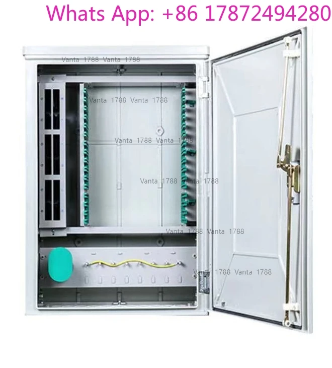 Full Loaded Outdoor Fiber Optic Cabinet for FTTH 96/144/288/576 Cores Patch Panel 4G/3G/IP Network Compatible