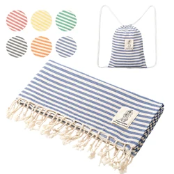 YEUZLICOTBOU- Serviette de bain à pampilles rayées, 100% coton, serviette de bain Médiateur spa pour la maison, grande serviette de plage turque de voyage, luxe, offre spéciale, 100x180cm