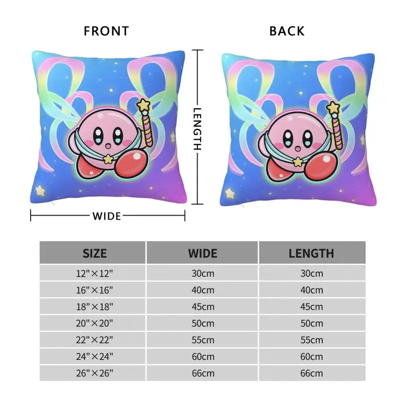 Custom Kirbys Video Game Pillow Case 40x40cm Cartoom Anime Modern Cushion Cover Square Pillowcase - view 6