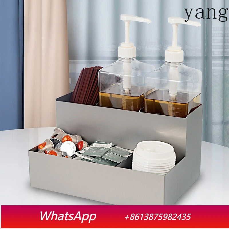 

LMM stainless steel sugar bottle storage rack anti-fingerprint simple bar double-layer storage rack