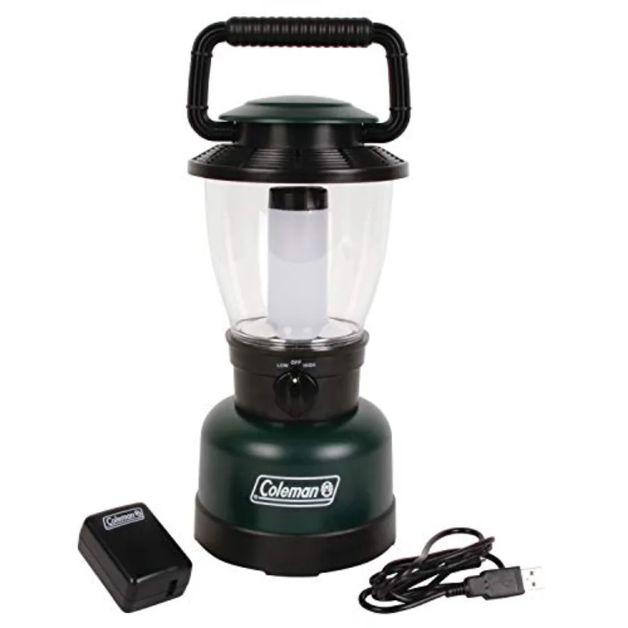 

Rugged Rechargeable 400 Lumens LED Lantern Impact Water-Resistant with USB Charging Port Lifetime LEDs Never Need Replacing Bla