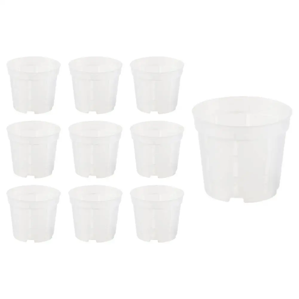 

Clear Orchid Pots for Healthy Root Growth 10 Pieces of Transparent Drainage Flower Pots with Ventilation Holes