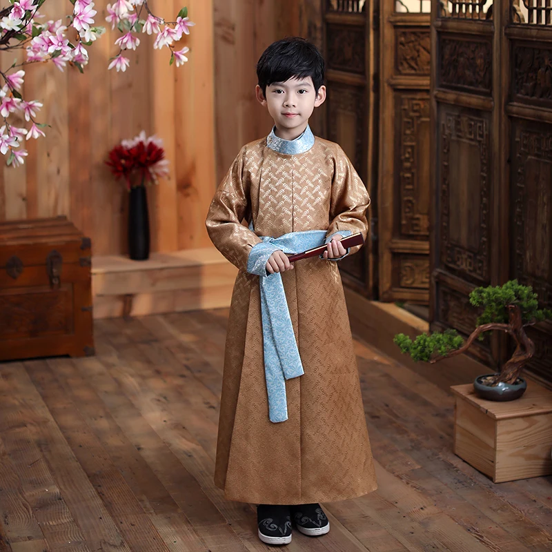 Chinese Kinderen Hanfu Kostuum Jongen Traditionele Gewaad Jongen Oude Prinses Cosplay Kleding Nieuwjaar Tang Pak Volksdans Slijtage