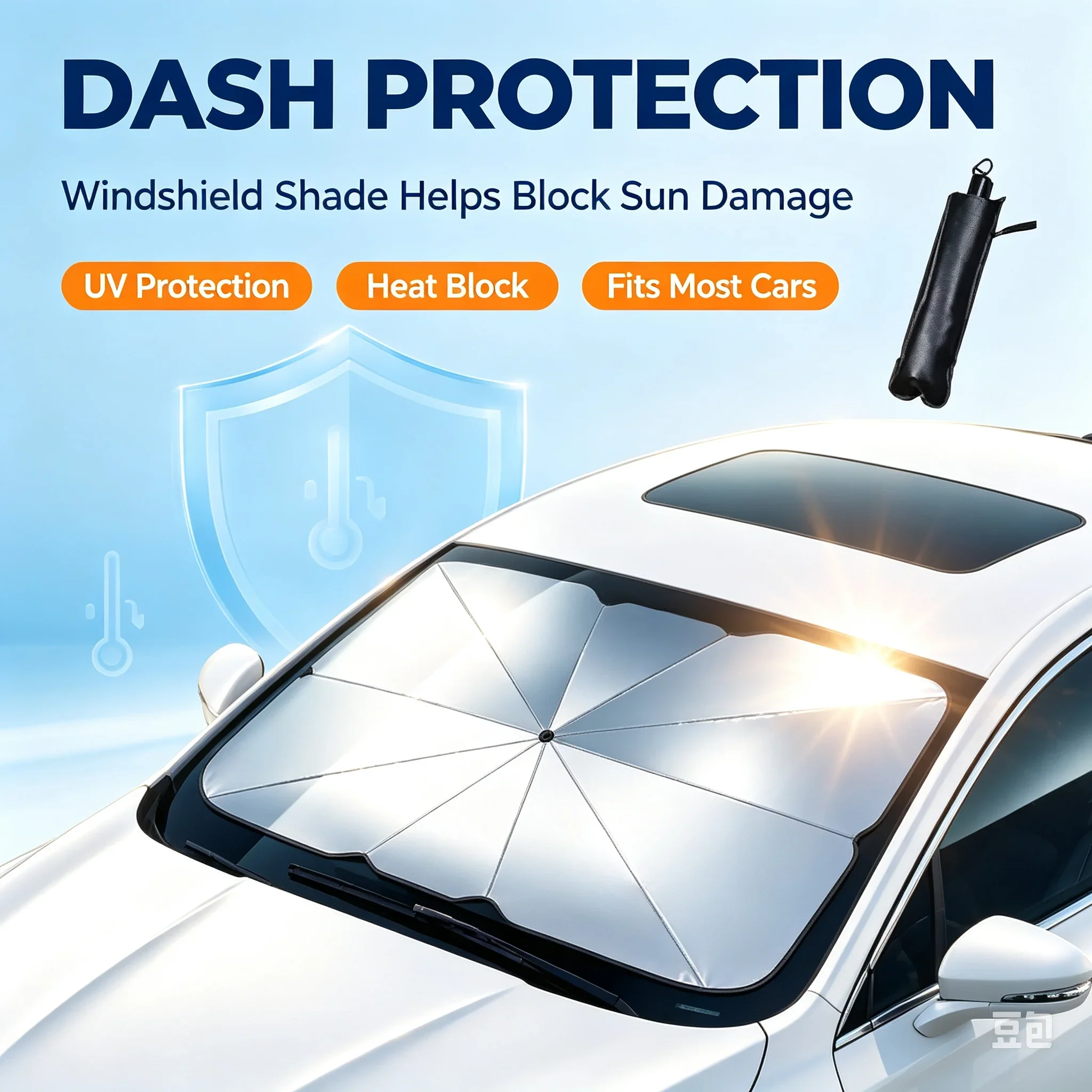 Foldable Car Sun Umbrella Shade Protector Summer Hot-selling Cars Windshield UV Protection SunShade Auto Accessories