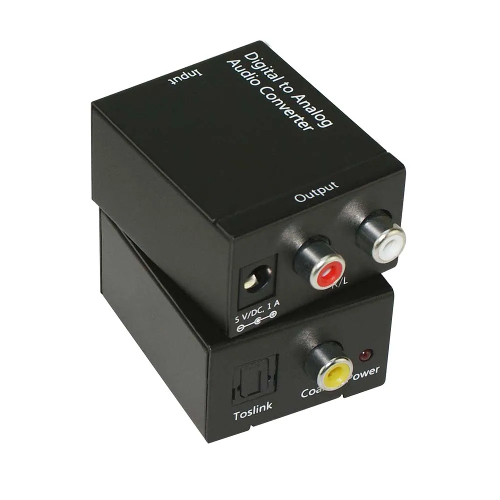 

Digital to Analog Audio Converter,DAC Digital SPDIF Optical to Analog L/R RCA Converter for Home Cinema