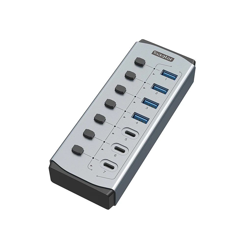 Sipolar USB Hub with BC1.2 Charging, 7-Port USB 3.0 Hub Tablet