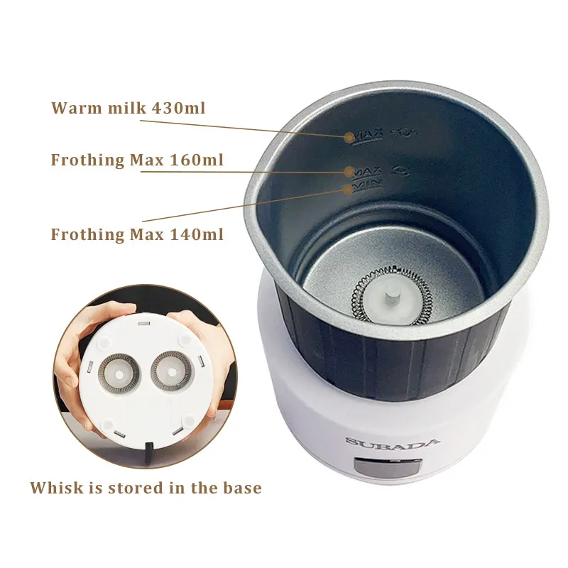 2025 New Arrival Italian Automatic Stainless Steel Electric Milk Frother Portable Coffee Foam Machine