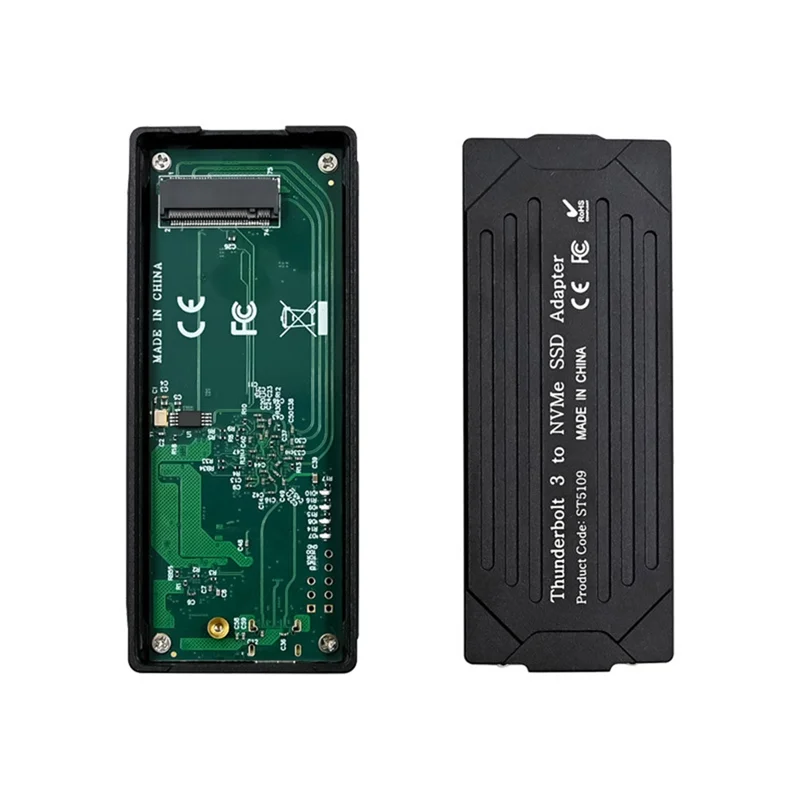 Usb tipo-c thunderbolt 3 para m.2 nvme ssd gabinete de disco rígido 40gbps suporta chave m.2 m e m.2 b & mkey nvme