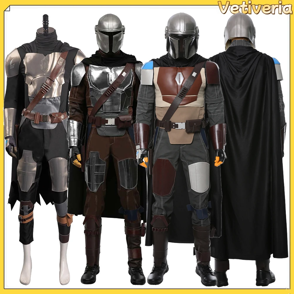 

Din Cosplay Djarin Disguise Costume Cloak Outfit Role Play Halloween Carnival Set For Adult Men Cosplay Party Male Suit