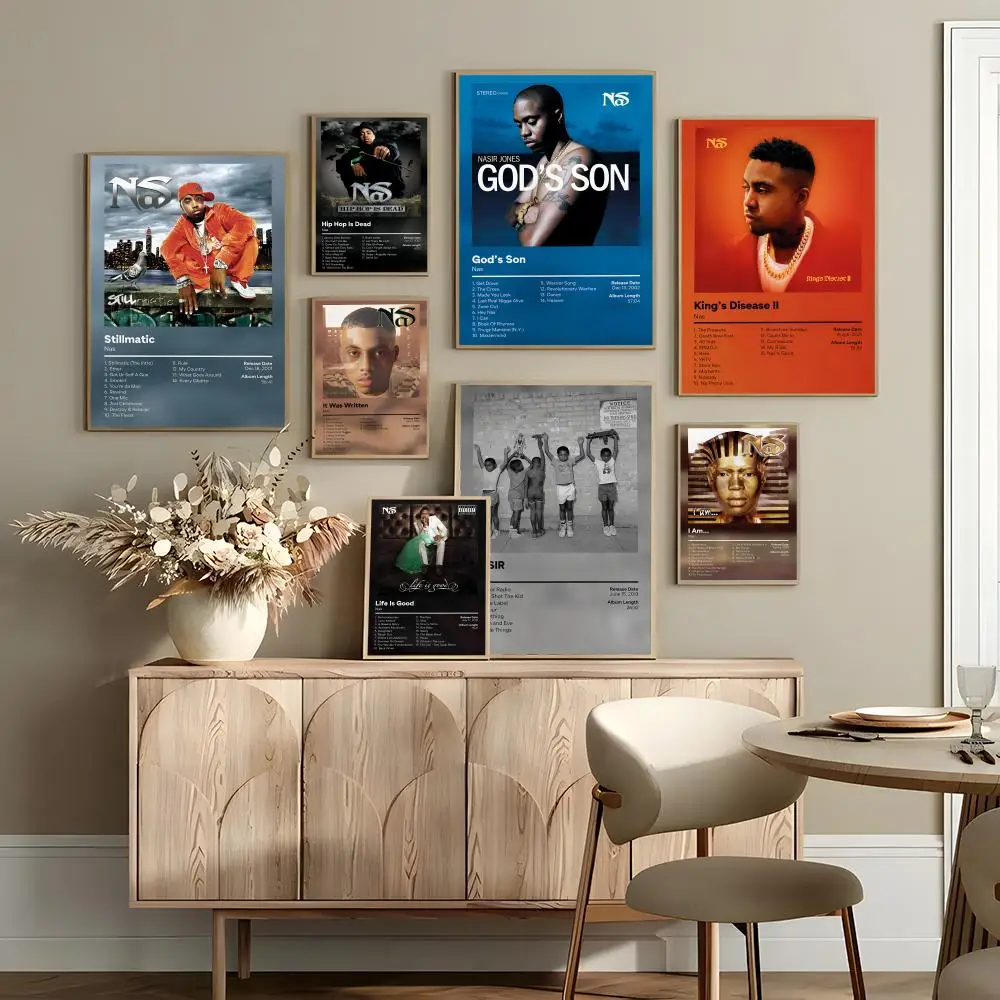 N-Nas Album Cover It Was Written Nasir Life Is Good Poster Sticker For Living Room  Bar Home Decor Mural Painting Decoration