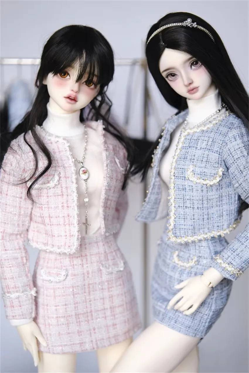 1/3 1/4 BJD 人形ベビー黒服女の子エレガントなマルチカラーブルーピンクスカート/ショーツ 3 点セット人形アクセサリー (人形なし)