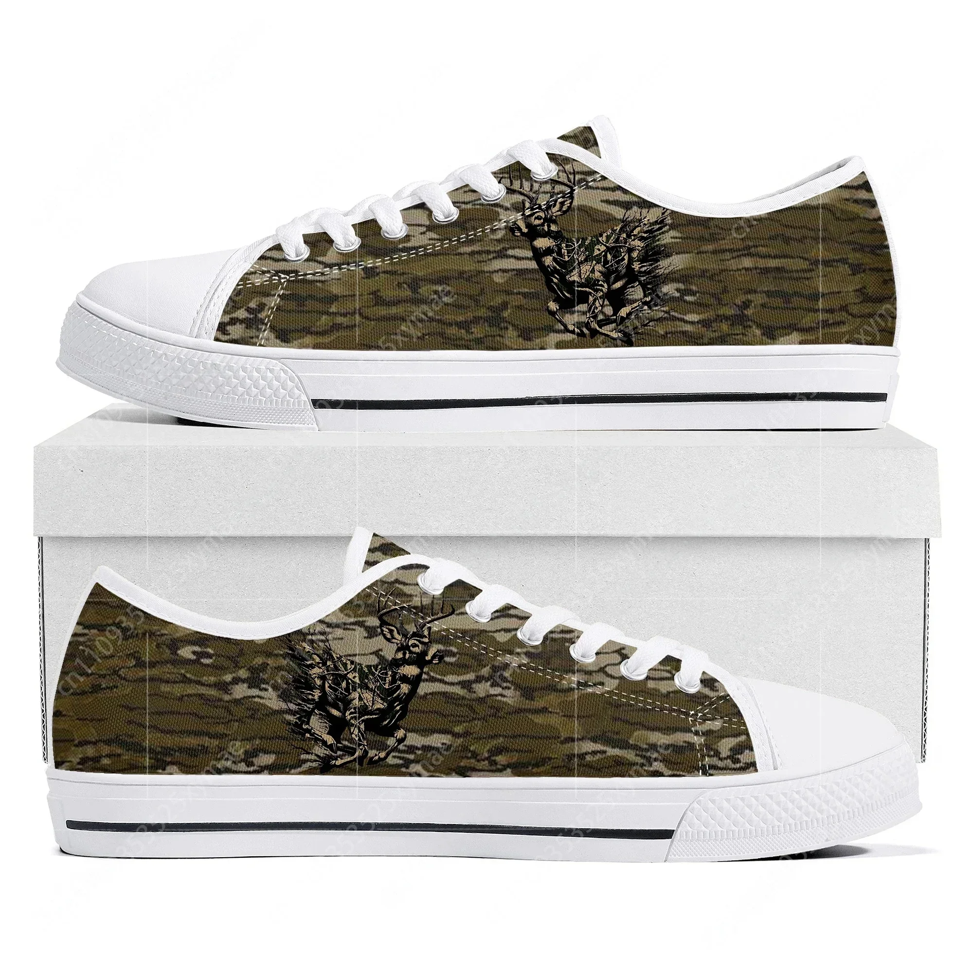 

Камуфляжные кроссовки Camo Deer для охоты, низкие, высокого качества, мужские, женские, подростковые, на заказ, из канваса, повседневные, для пар