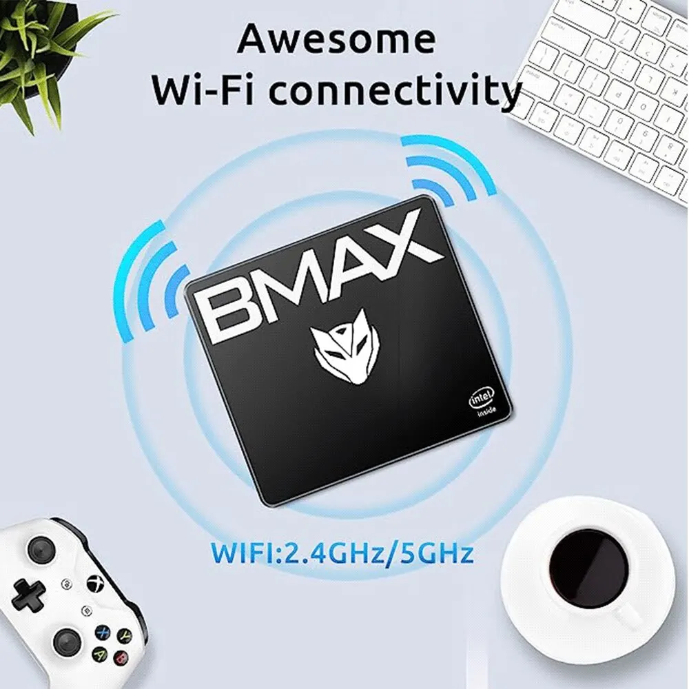 Bmaxミニpc b2s windows 11 os 6gb ram 128gb rom n4020マイクロデスクトップコンピュータデュアルバンドwifiミニpc usb 3.0 bluetooth 4.2