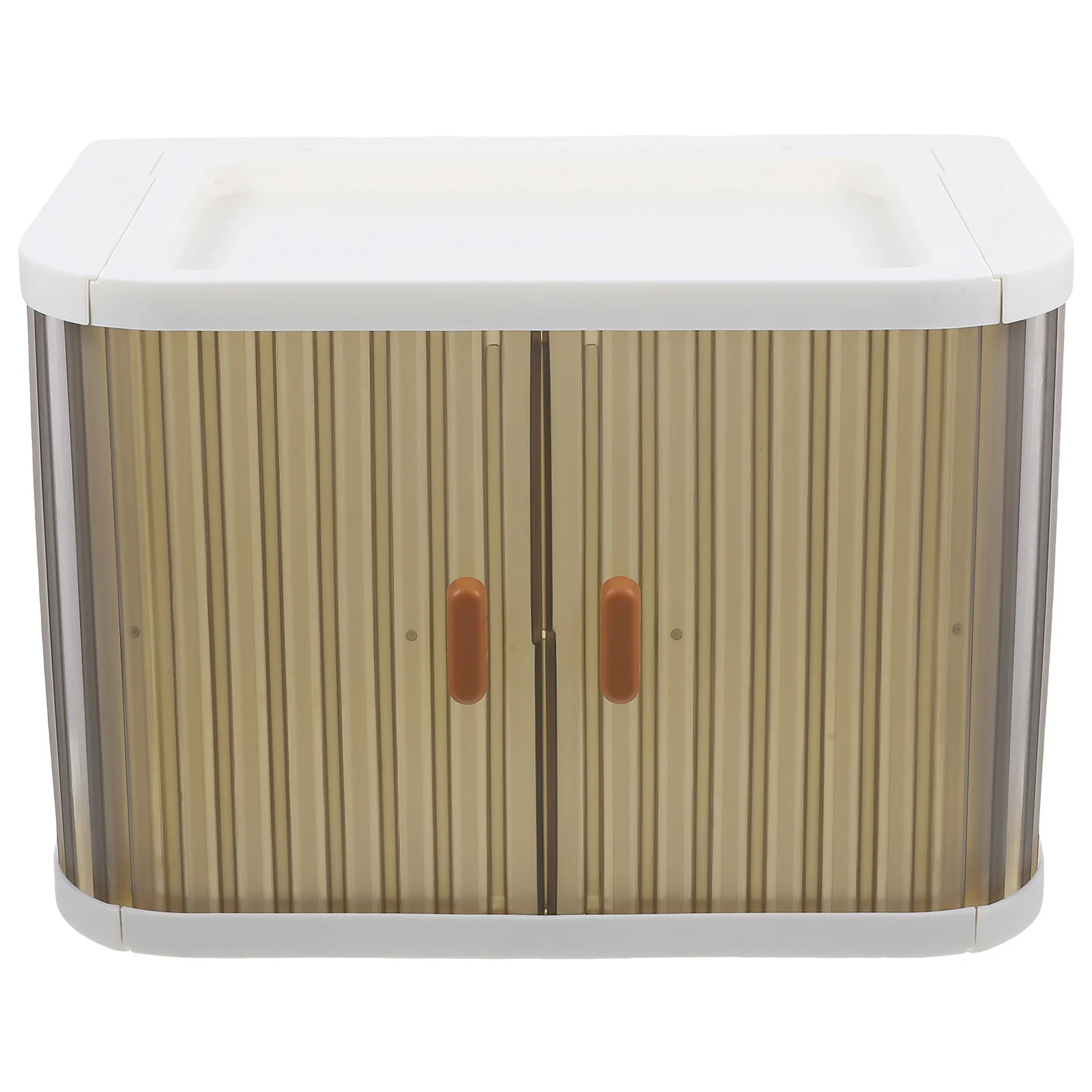 

Desktop Stackable Organizer Box Foldable Storage Container for Office Home School Desk Kitchen Dorm Tabletop Sundries Stationery