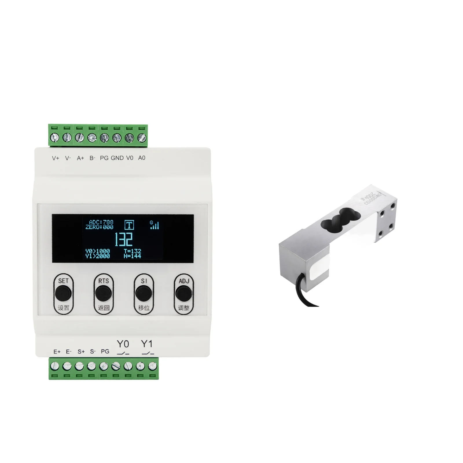 

Cantilever Beam Type Weighing Sensor with Transmitter Load Cell Amplifier Test Tension and Compression 200KG