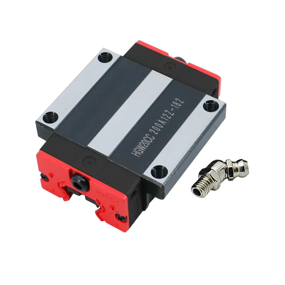 HGW20CC Linear Guide Block HGR20  Flange Carriages with Grease Nipple Linear Rail Bearing For CNC Router