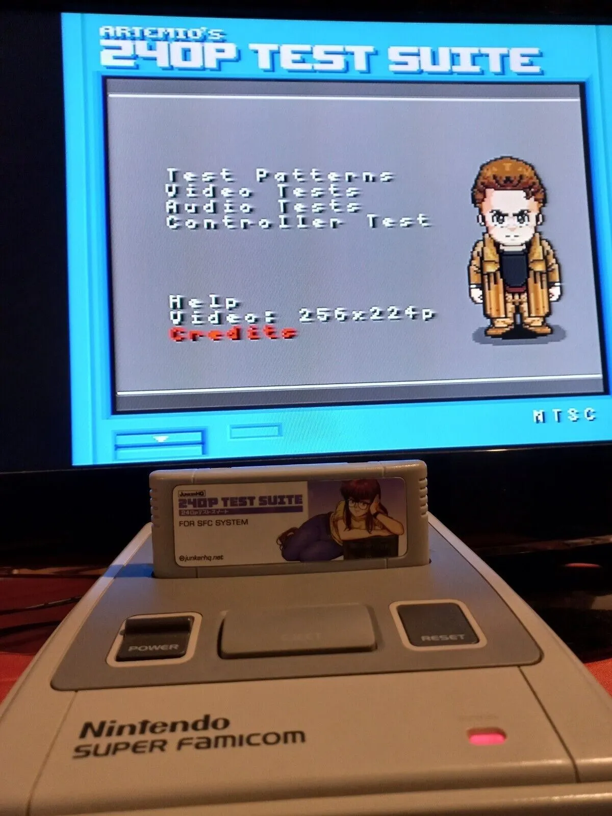 SNES e Super Famicom Edição Game Card, 16 Bit, 240p Test Suite