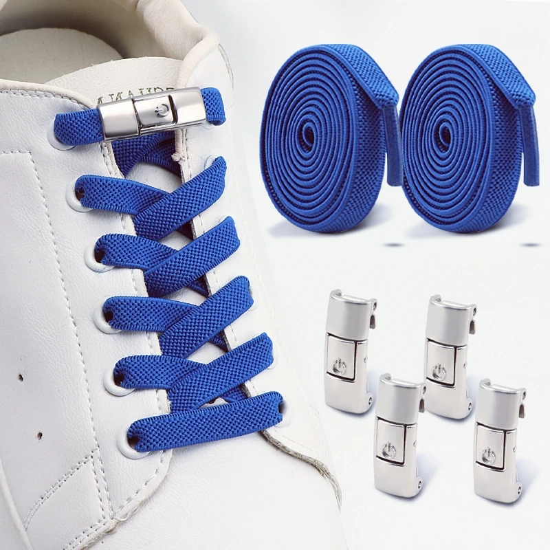 Elastische Schnürsenkel mit Druckverschluss, 0,8 mm breit, flache Schnürsenkel für Sneaker, Schnürsenkel ohne Binden, Schuhzubehör, 1 Paar/2 Paar
