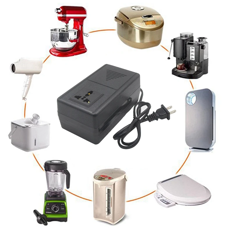 300W Voltage Converter 110V To 220V Transformer Step-Up Transformer Voltage Converter Travel Adapter US Plug Easy To Use