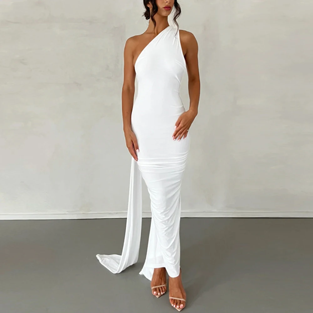 

Женское платье, элегантное облегающее длинное платье, женская одежда, элегантное женское вечернее платье, плиссированное облегающее платье без рукавов