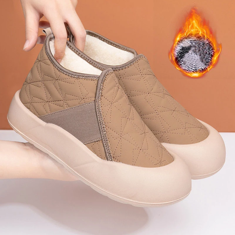 

Женские ботинки, зимняя плюшевая женская обувь, женская обувь без шнуровки, модные ботильоны на платформе, зимние женские ботинки больших размеров, Botas Mujer