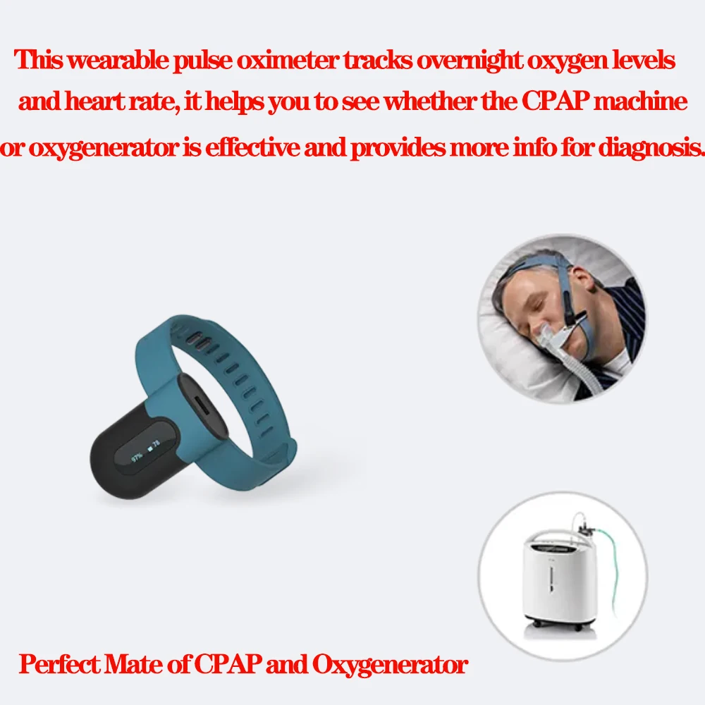 SleepU wrist heart rate monitor Oxygen level Snoring arrestor Blood oxygen meter Wireless sleep apnea monitor Anti snoring