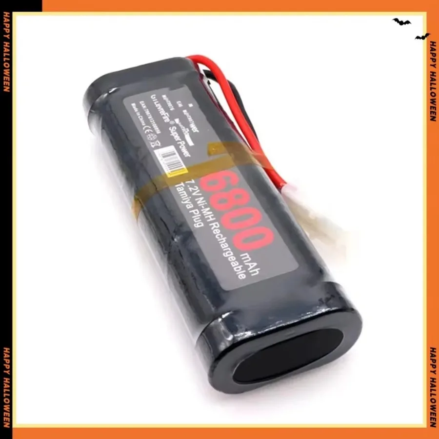 New 7.2V battery 6800mAh NiMH battery pack RCcar truck Bugibot tank ni mhBattery gray dinner power supply,with Tamiya Connectors