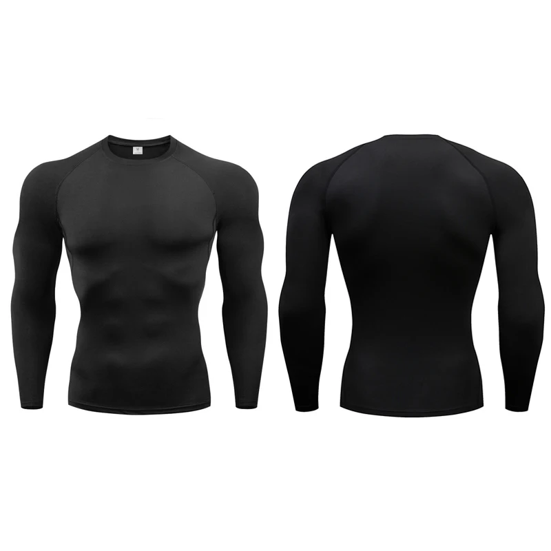 الرجال تشغيل تي شيرت الخريف ضيق قمصان رياضية كمال الاجسام اللياقة البدنية س الرقبة طويلة الأكمام تي شيرت سريعة الجافة الملابس الرياضية
