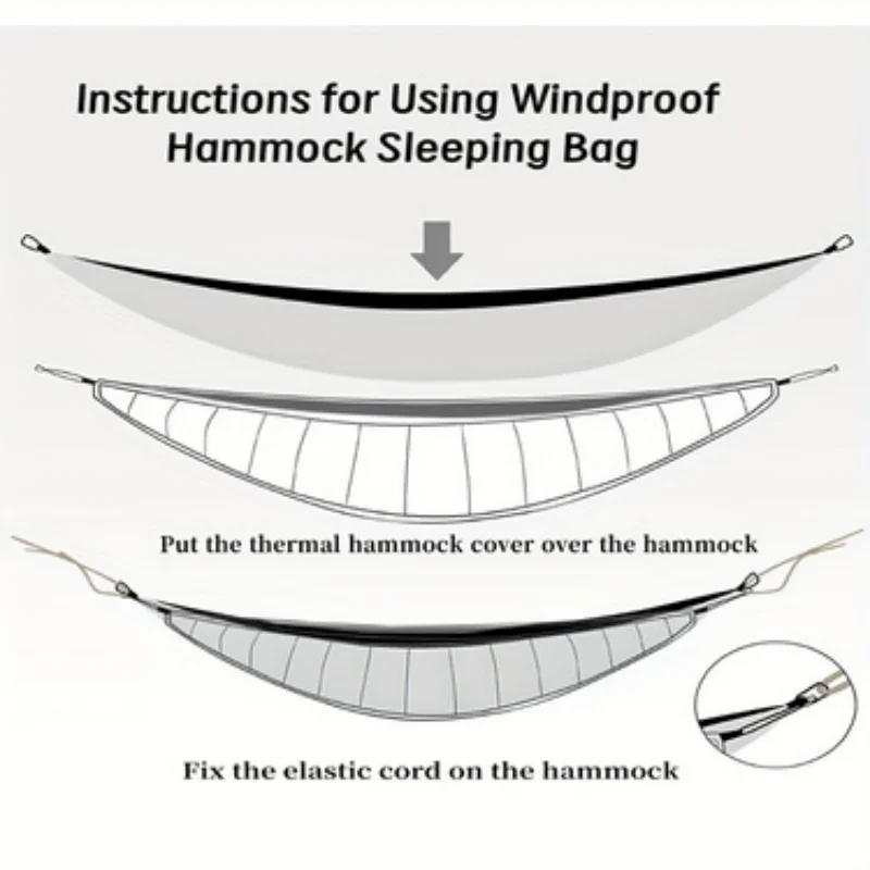 Ultralight Outdoor Hammock Underquilt All Season Full Size Warm Hammock Sleeping Bag Hiking and Backpacking Outdoor Supplies image 5