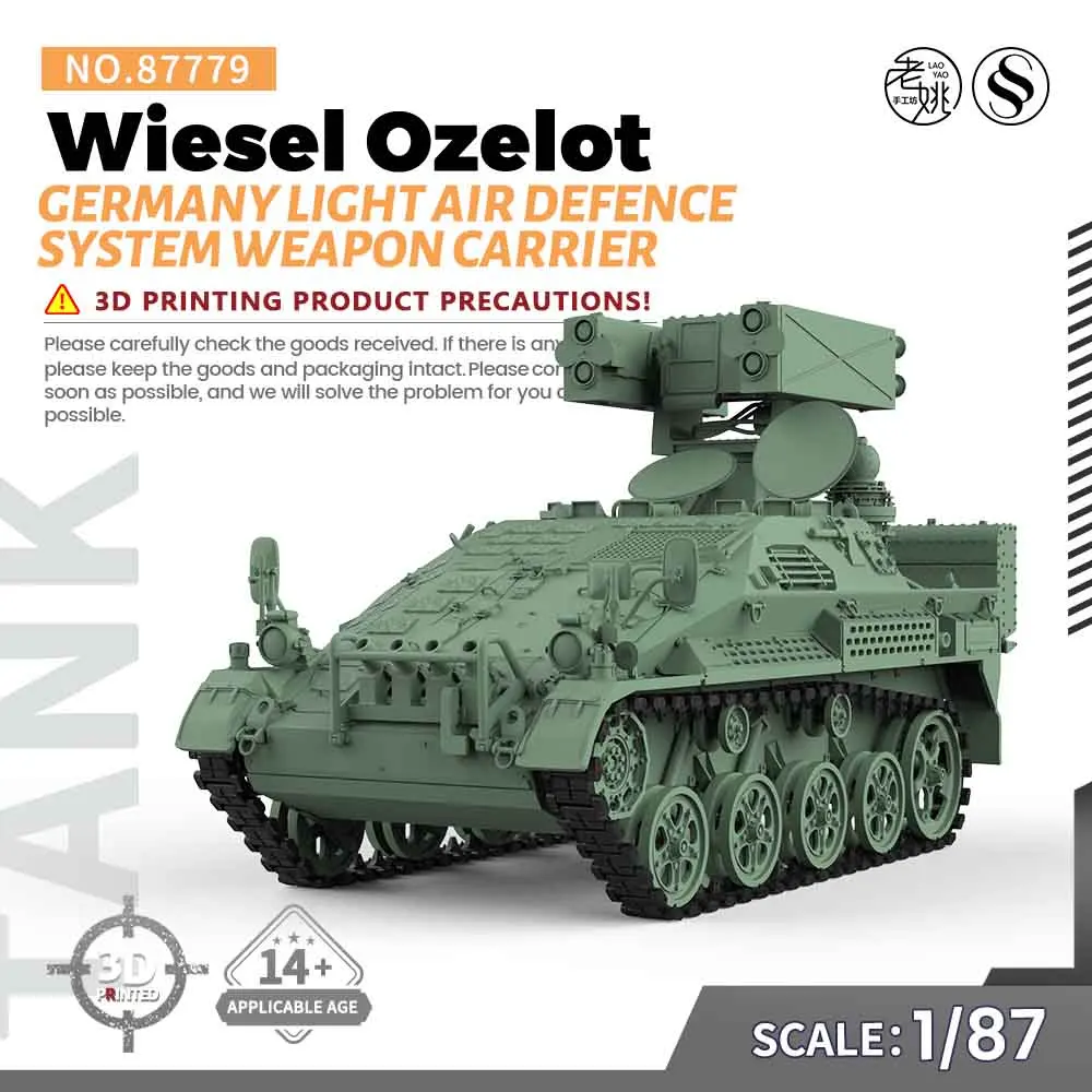 

SSMODEL 779 V1.9 1/87 Military Model Kit Germany Wiesel Ozelot Light Air Defence System Weapon Carrier WWII WAR GAMES