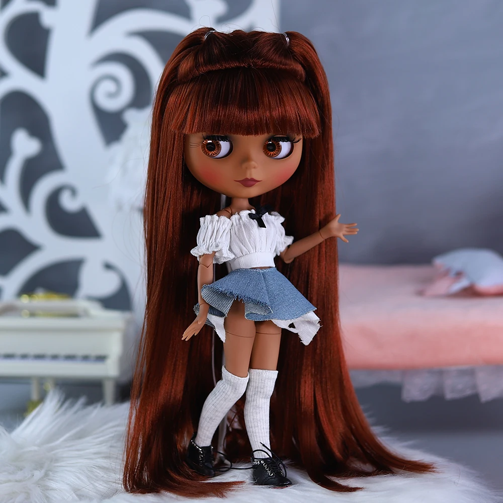 ICY DBS Blyth 1/6 beurre 30cm, peau noire 256 visage BJD beurre ensemble complet SD