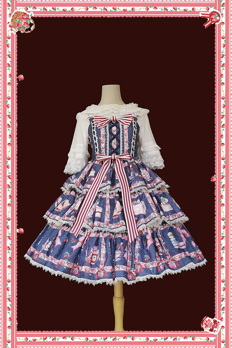 Infanta-Erdbeertee~Tiered Ruffles Lolita JSK