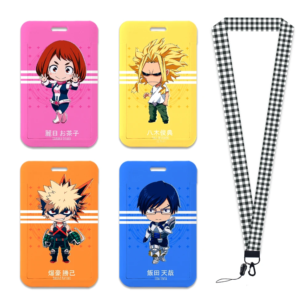 

Japanese Anime School Lanyard For Keys Chain ID Credit Card Cover Bus Card Holder Charm Badge Holder
