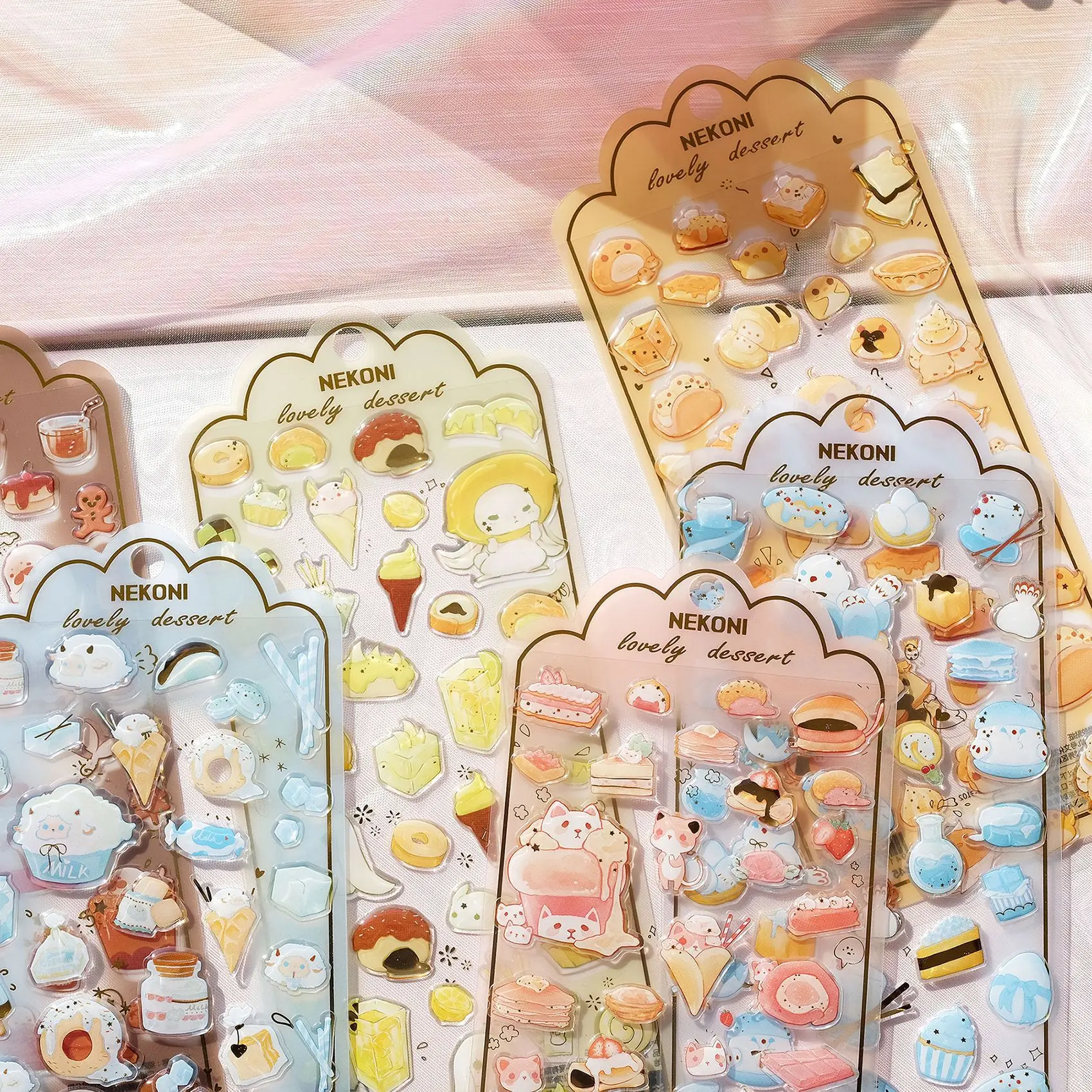 

Kawaii Resin Drop Gel Crystal Clear Stereo Deco Stickers for Laptop Phone Journal Scrapbook Supplies Stationery Stickers