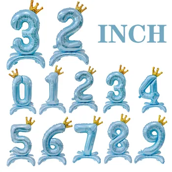 대형 포일 생일 풍선, 헬륨 번호 풍선, 0-9, 생일 축하, 웨딩 파티 장식, 샤워 대형 피규어 글로보, 32 인치 