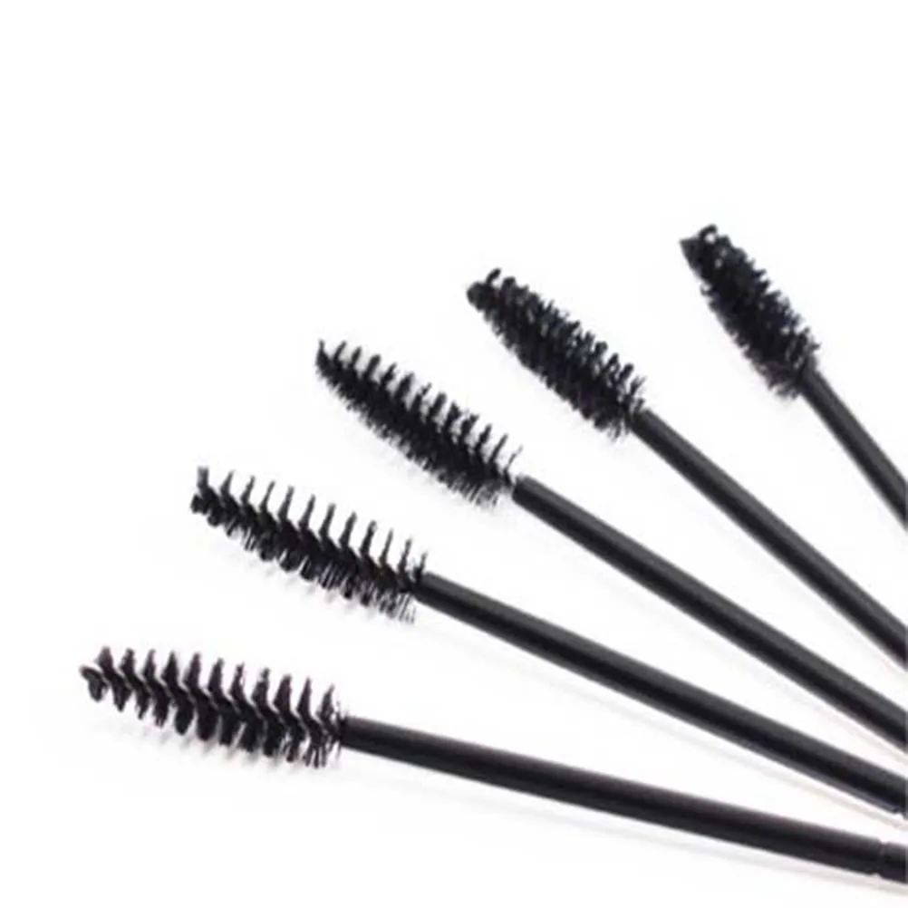 12 Uds. Máscara de nailon, cepillo de pestañas de nailon, aplicador de varita para extensiones de pestañas, Kit de herramientas de maquillaje de pestañas postizas, color negro