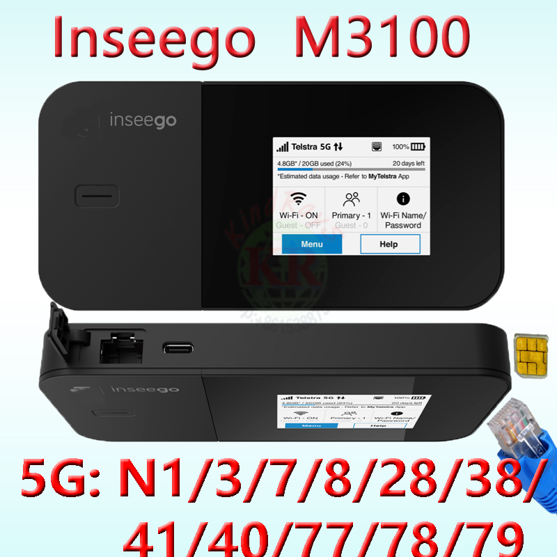 unlocked open adb lan rj45 Inseego MiFi X PRO 5G M3100 4g router Portable wifi 6  n78 n28 x62 Pocket Hotspot With Sim Card Slot